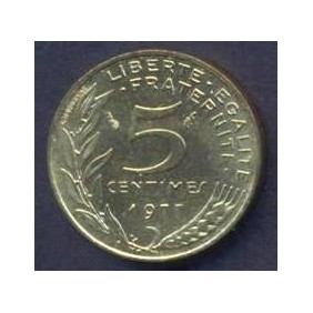 FRANCE 5 Centimes 1977