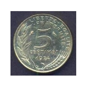 FRANCE 5 Centimes 1974