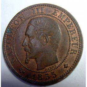 FRANCE 1 Centime 1855 BB rare