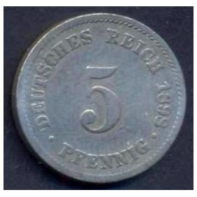 GERMANY EMPIRE 5 Pfennig...