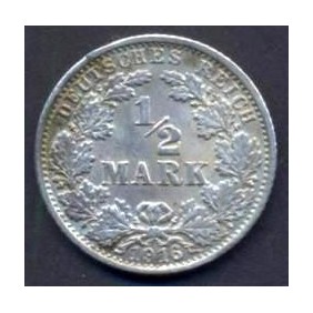 GERMANY EMPIRE 1/2 Mark...