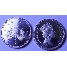 GREAT BRITAIN 5 Pence 1995...