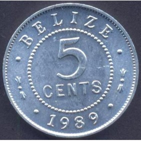 BELIZE 5 Cents 1989