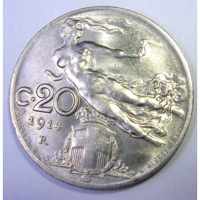 20 Centesimi 1914 donna...
