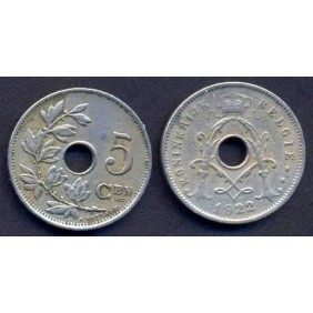BELGIUM 5 Centimes 1922 Belgie