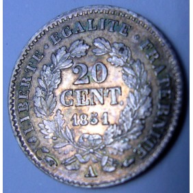FRANCE 20 Centimes 1851 A AG