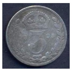 GREAT BRITAIN 3 Pence 1895...