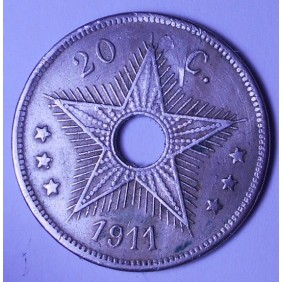 BELGIAN CONGO 20 Centimes 1911