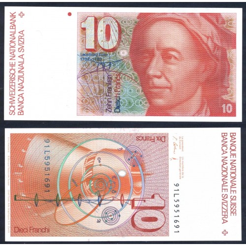 SWITZERLAND 10 Franken 1991