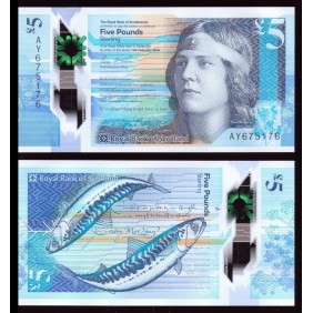 SCOTLAND 5 Pounds 2016 Polymer