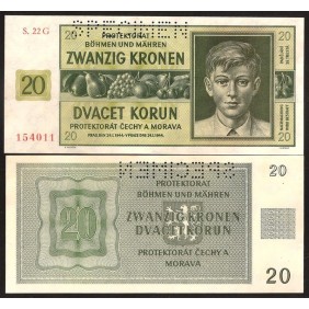 BOHEMIA & MORAVIA 20 Korun...