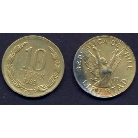 CHILE 10 Pesos 1989