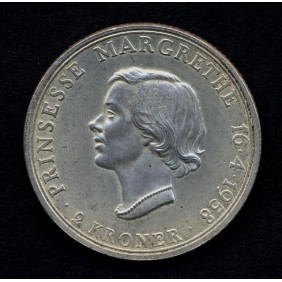 DENMARK 2 Kroner 1958 AG...