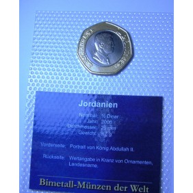 JORDAN 1/2 Dinar 2000...