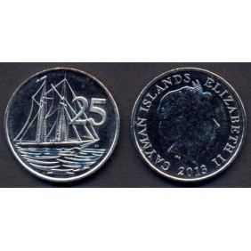 CAYMAN ISLANDS 25 Cents 2013