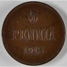 FINLAND 5 Pennia 1913
