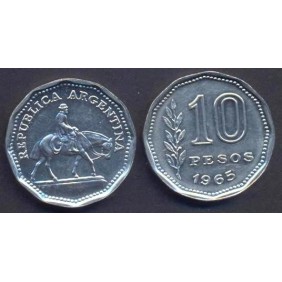ARGENTINA 10 Pesos 1965