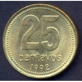 ARGENTINA 25 Centavos 1992