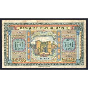 MOROCCO 100 Francs 01.08.1943