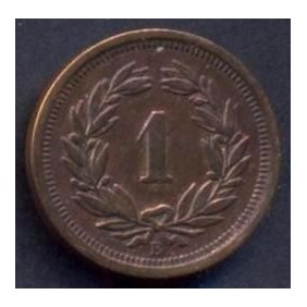 SWITZERLAND 1 Rappen 1900