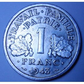 FRANCE 1 Franc 1943 B