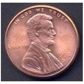 USA 1 Cent 1998 D Lincoln