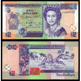 BELIZE 2 Dollars 1999