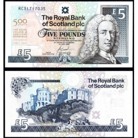 SCOTLAND 5 Pounds 2005...