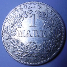 GERMANY EMPIRE 1 Mark 1910A AG