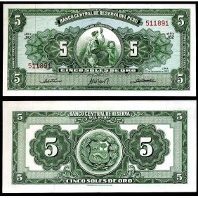 PERU 5 Soles de Oro 1963