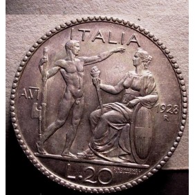 20 Lire LITTORE 1928 q.FDC