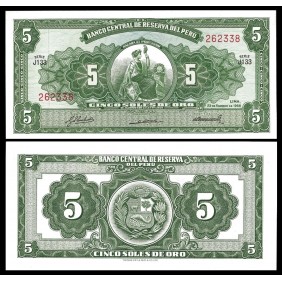 PERU 5 Soles de Oro 1968