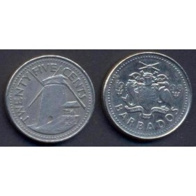 BARBADOS 25 Cents 1998