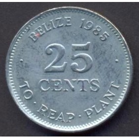 BELIZE 25 Cents 1985 World...