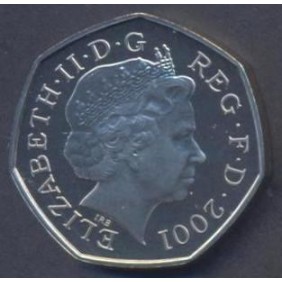 GREAT BRITAIN 50 Pence 2001...