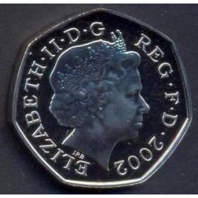 GREAT BRITAIN 50 Pence 2002...