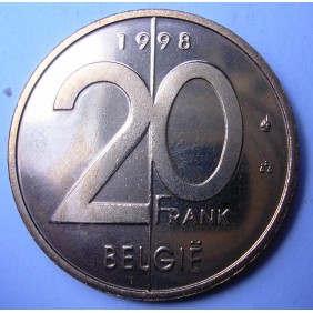 BELGIUM 20 Francs 1998 Belgie
