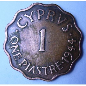 CYPRUS 1 Piastre 1944