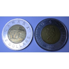 CANADA 2 Dollars 1996...