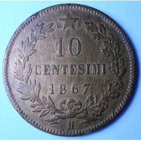 10 Centesimi 1867H