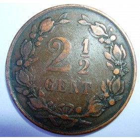 NETHERLANDS 2 1/2 Cent 1886