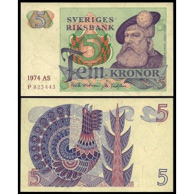 SWEDEN 5 Kronor 1974