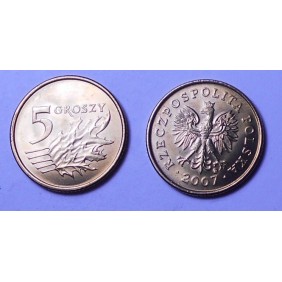 POLAND 5 Groszy 2007