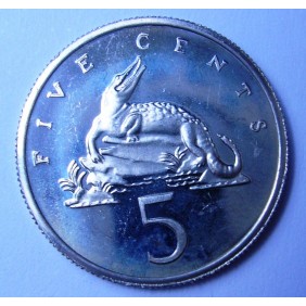JAMAICA 5 Cents 1977 PROOF