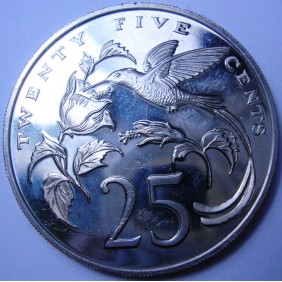 JAMAICA 25 Cents 1977 Proof
