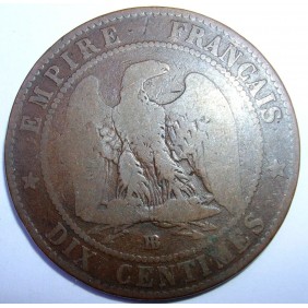 FRANCE 10 Centimes 1854 BB