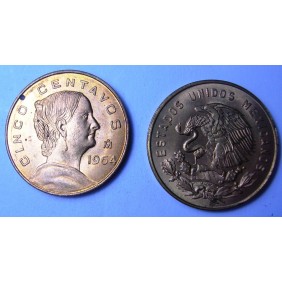 MEXICO 5 Centavos 1964