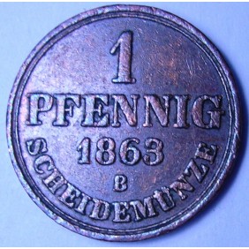 HANNOVER 1 Pfennig 1863 B