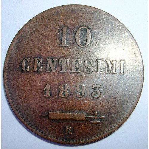 SAN MARINO 10 Centesimi 1893
