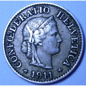 SWITZERLAND 5 Rappen 1911